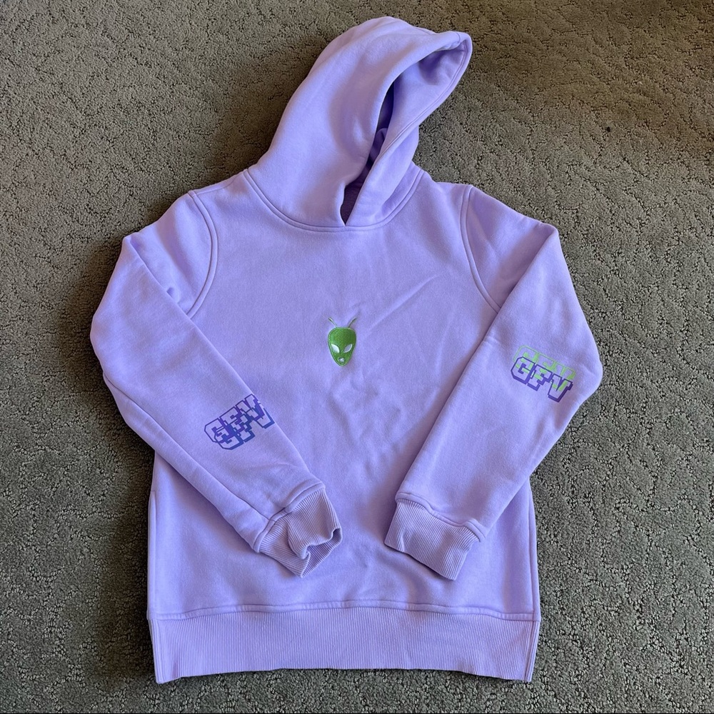 EUC Women’s Girls From Venus Alien Hoodie size Medium in Lilac